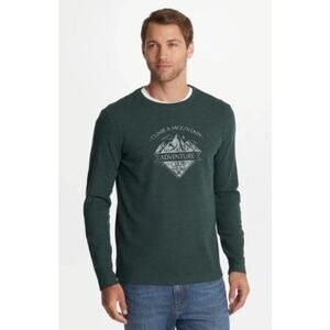 G.H. Bass men's long sleeve Gorpcore waffle green NWT Size Small Adventure Club